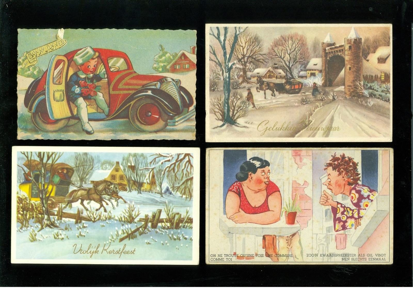 Beau lot de 60 cartes postales de fantaisie ( + humor )     Mooi lot van 60 postkaarten fantasie - 60 scans