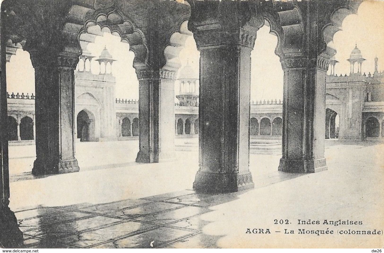 Inde: Indes Anglaises, Agra, La Mosquée, Colonnade - Carte Non Circulée - Sri Lanka (Ceylon)