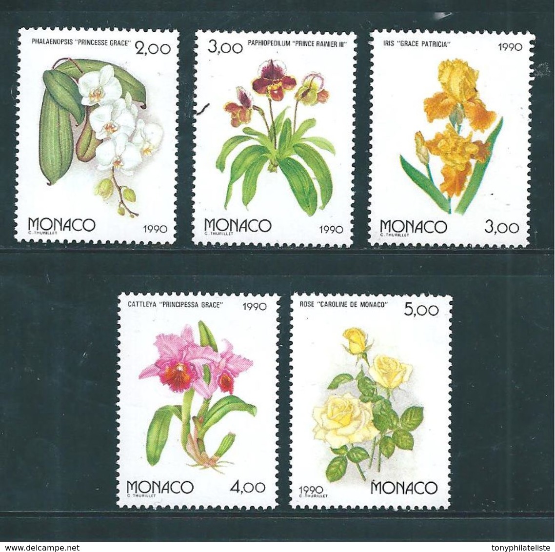 Monaco  Timbres De1990  N°1710 A 1714  Complet   Neufs ** Parfait - Neufs