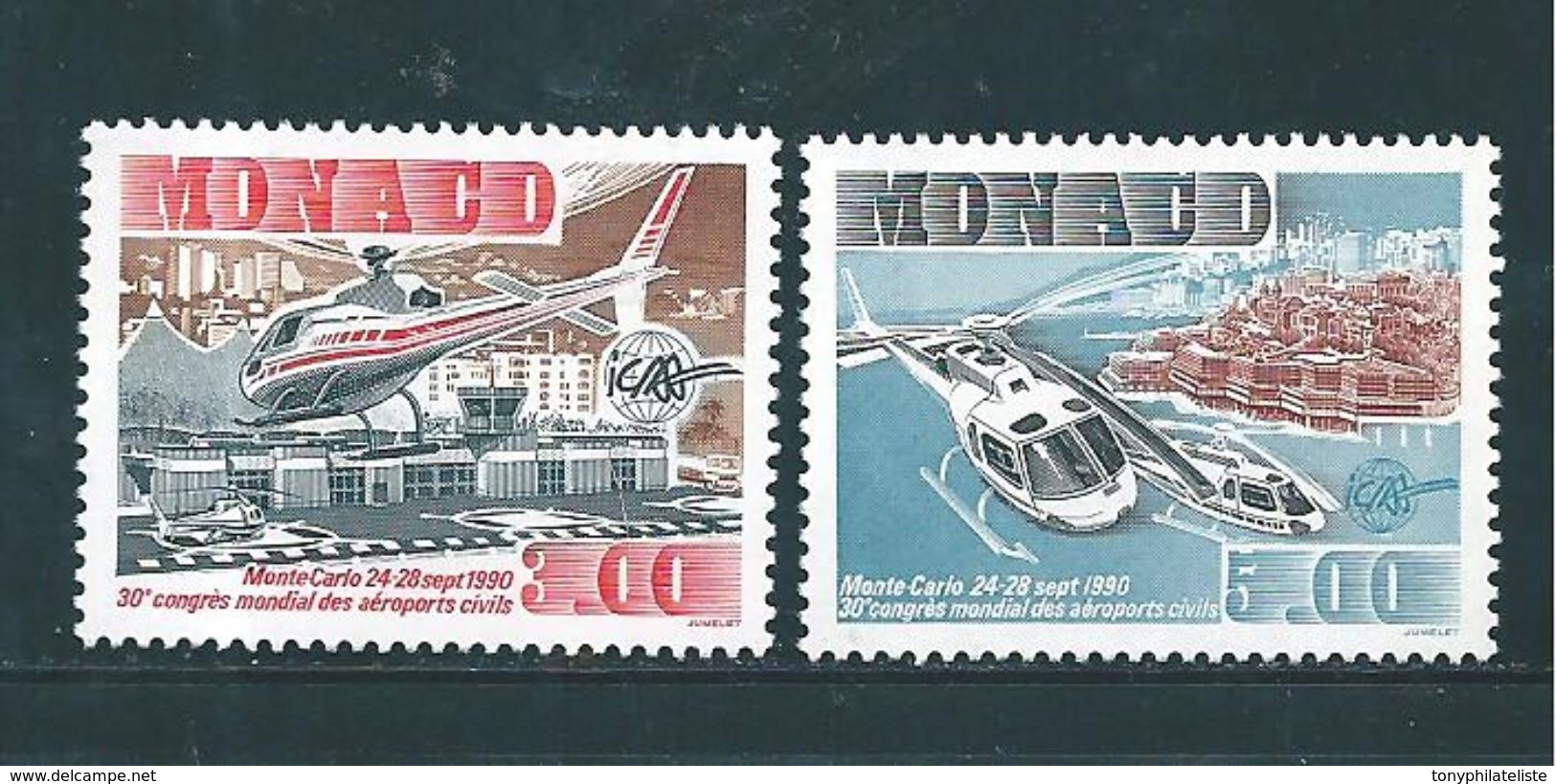 Monaco Timbres De 1990    Neufs**  N°1736/37 - Unused Stamps
