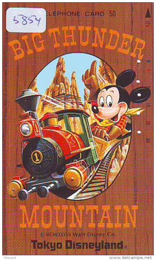 Télécarte Japon  110-27304 - Disneyland - Mickey / BIG THUNDER MOUNTAIN Train Zug (5854)  Japan Phonecard Telefonkarte - Disney