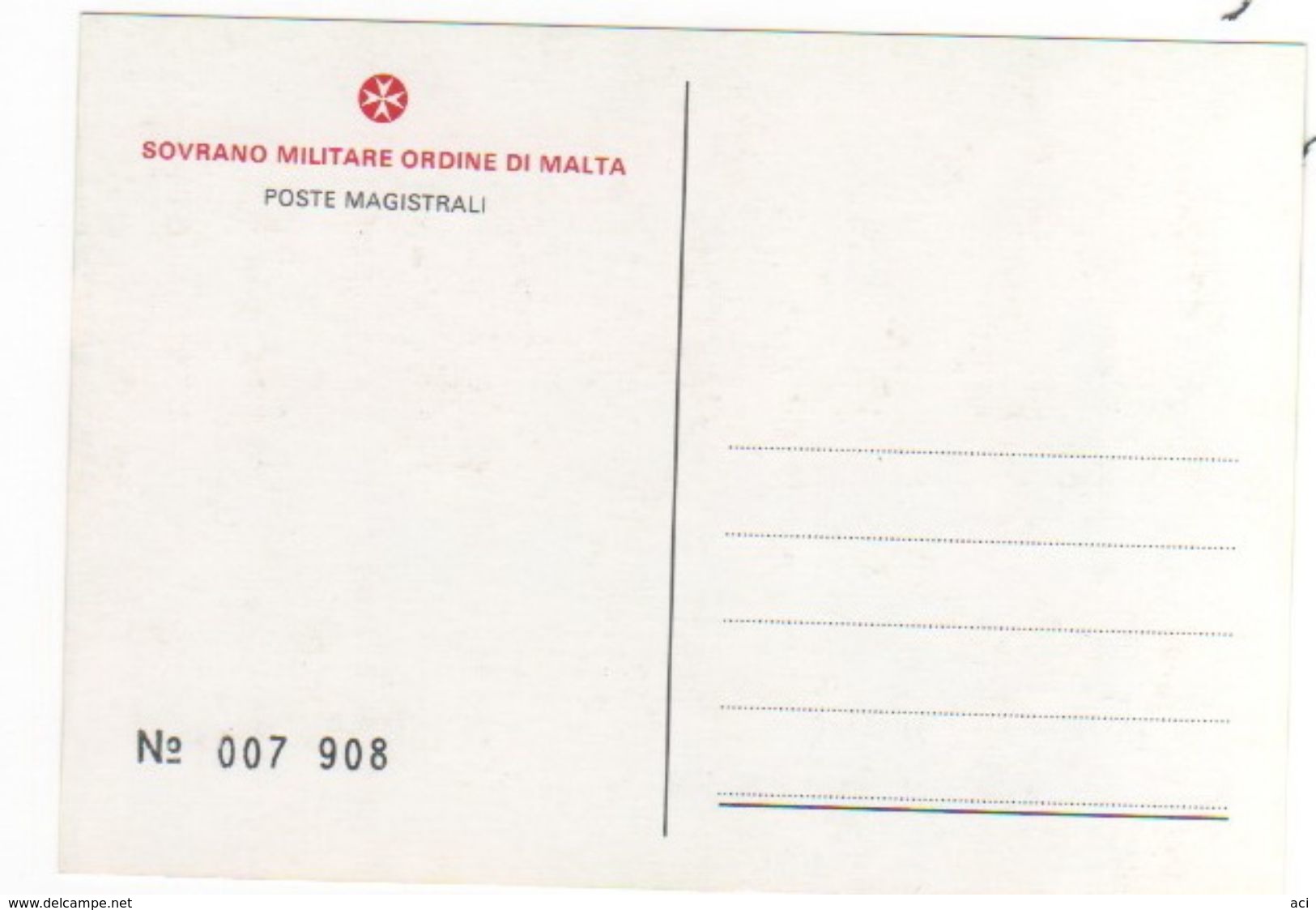 Sovrano Military Order Of Malta 1981 Disabled Year Mint Postal Card - Malte (Ordre De)