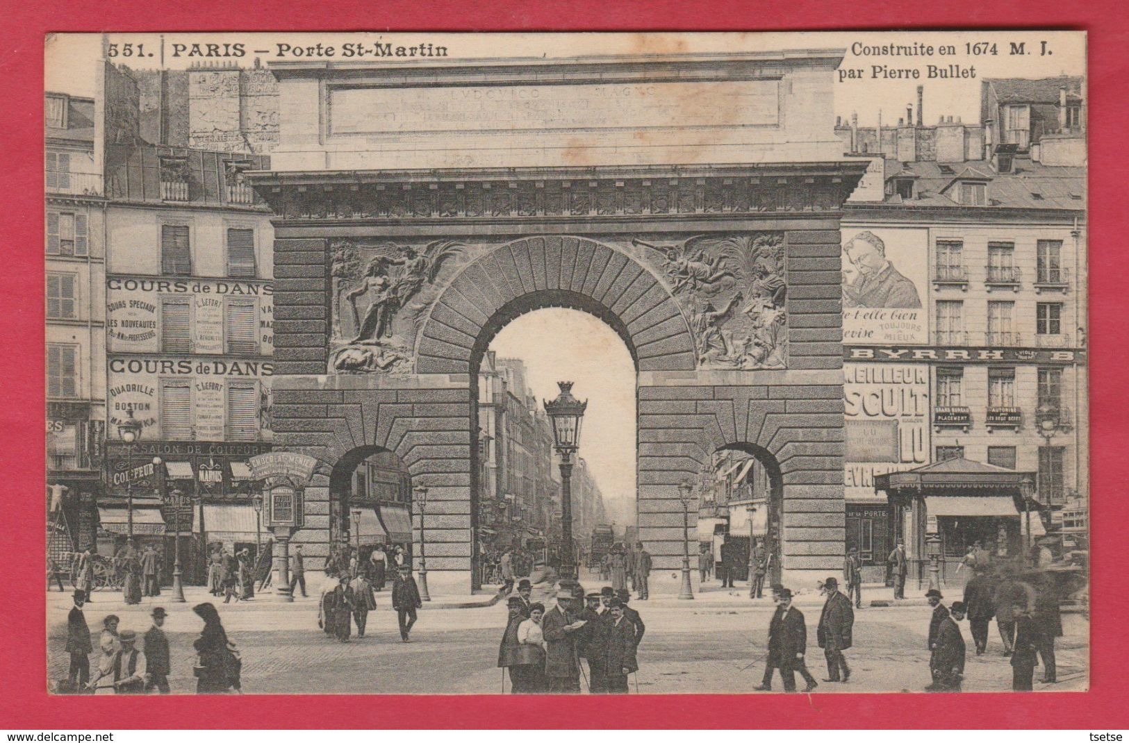 Paris - Porte St. Martin ... Construite En 1674 ... Belle Animation - 1915 ( Voir Verso ) - Autres Monuments, édifices