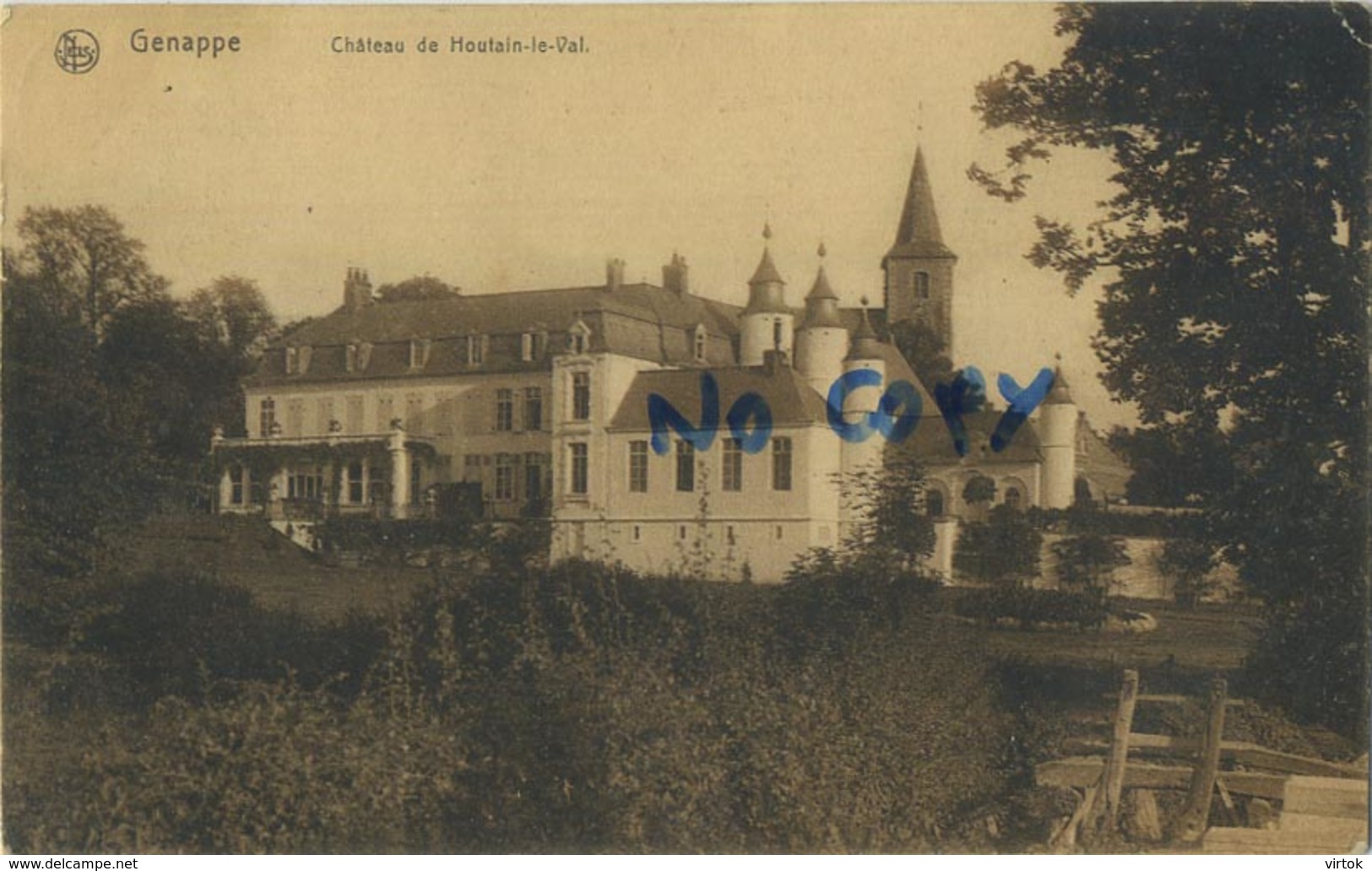 Genappe : Chateau De Houtain-Le-Val ( Ecrit 1909 Avec Timbre ) - Genappe