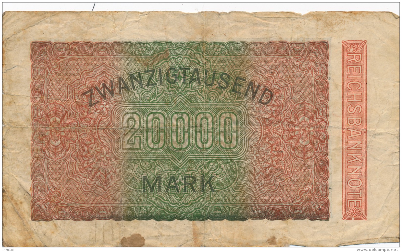 H31 - ALLEMAGNE - 20000 Mark - Reichsbanknote - 1923 - 20000 Mark