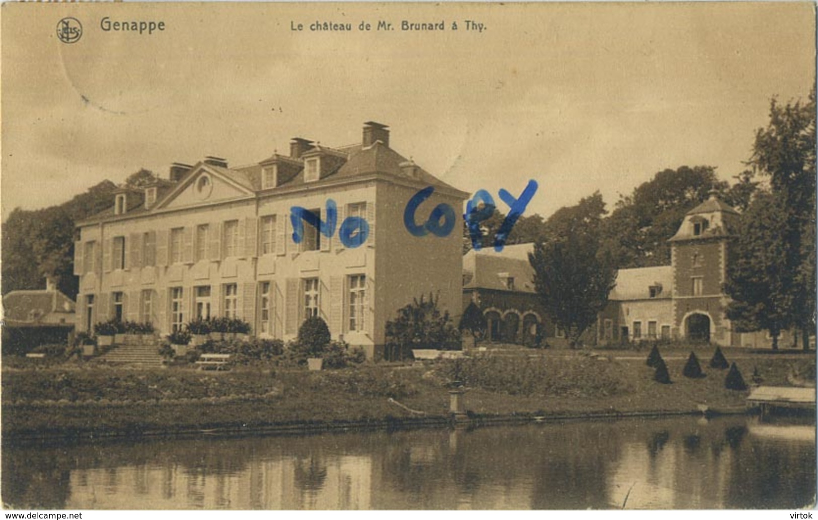 Genappe : Le Chateau De Mr. Brunard A Thy     ( Ecrit 1909 Avec Timbre ) - Genappe