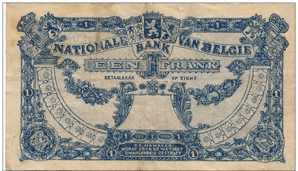 H31 - BELGIQUE - Billet De 1 Franc 1920 - 1 Franc