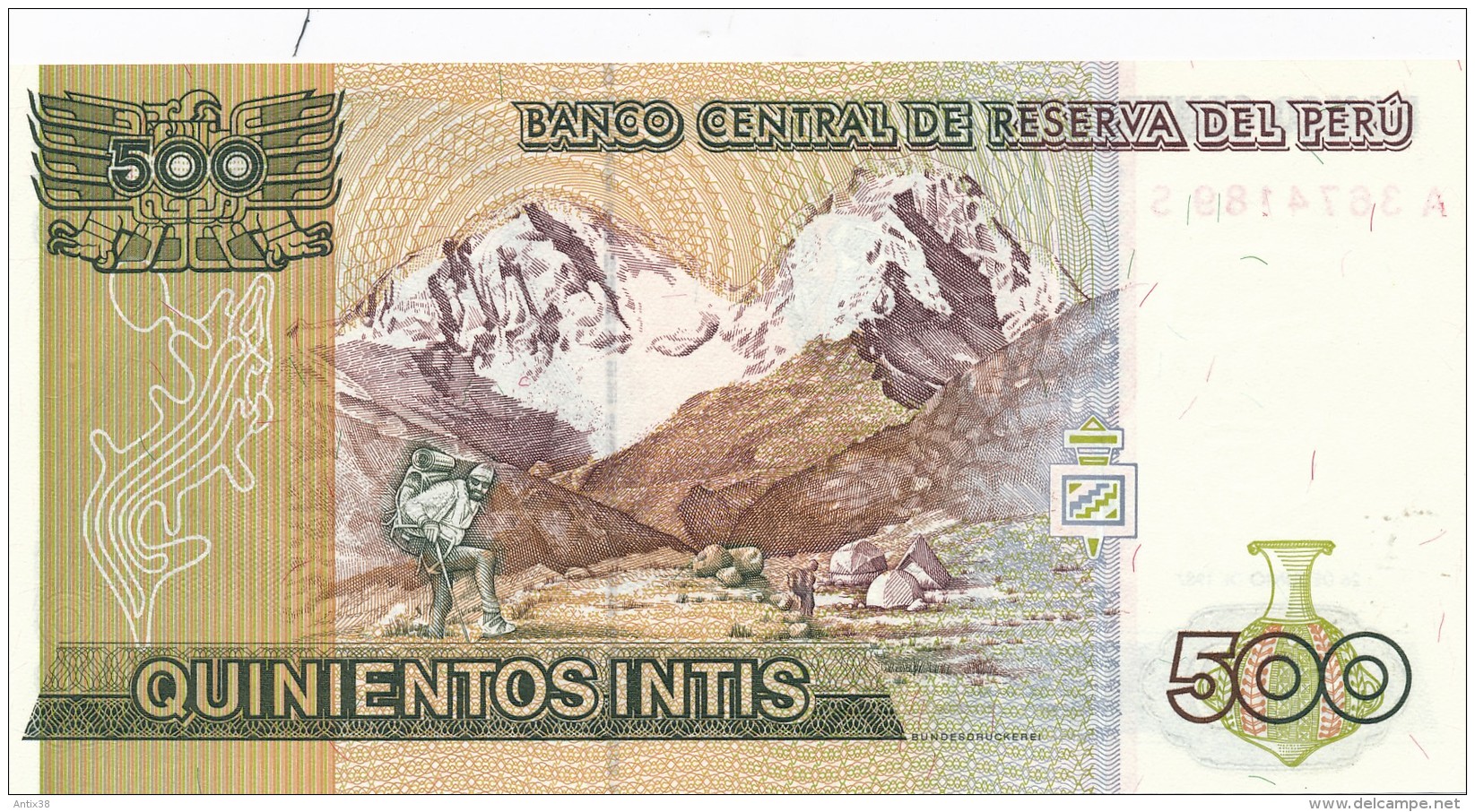H31 - PEROU - Billet De 500 INTIS - 1987 - Pérou