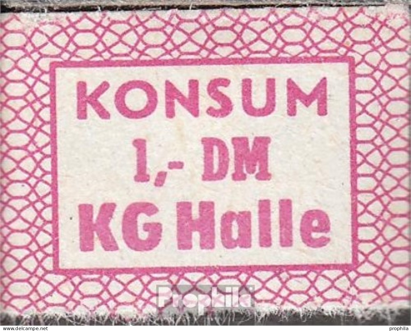 DDR Konsummarke KG Halle Bankfrisch 1 DM - Otros & Sin Clasificación