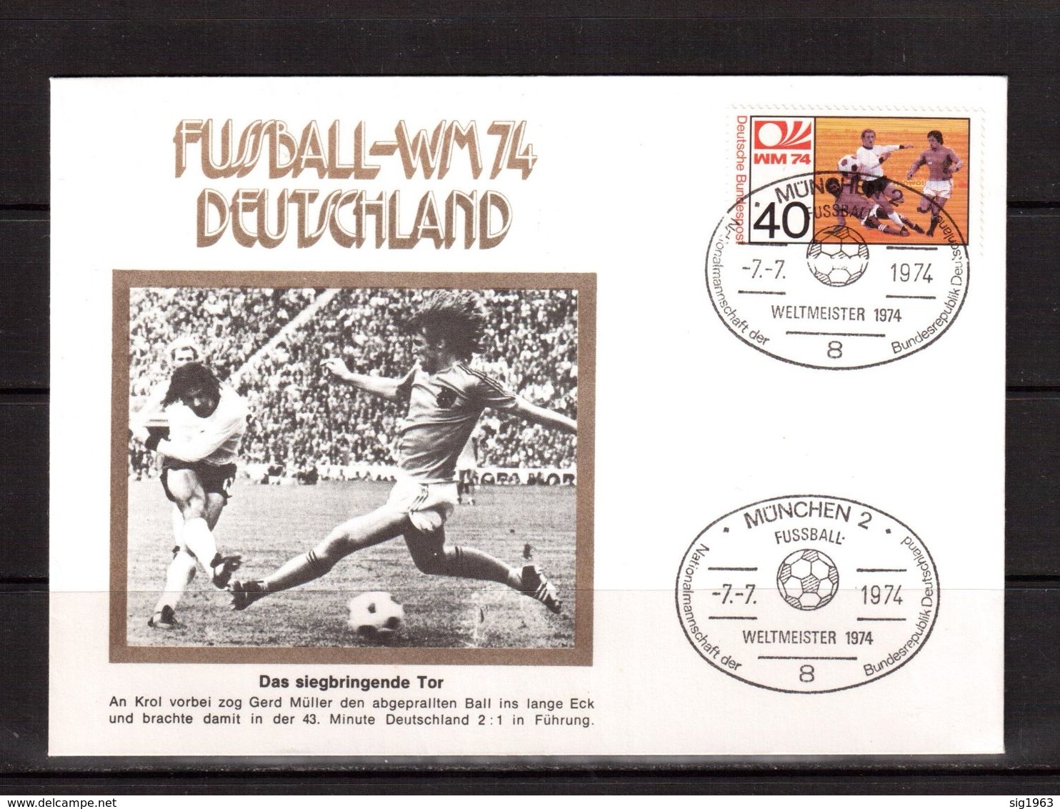 World Cup-1974, Cover( Cancel-final), Football, Soccer, Fussball,calcio - 1974 – Germania Ovest