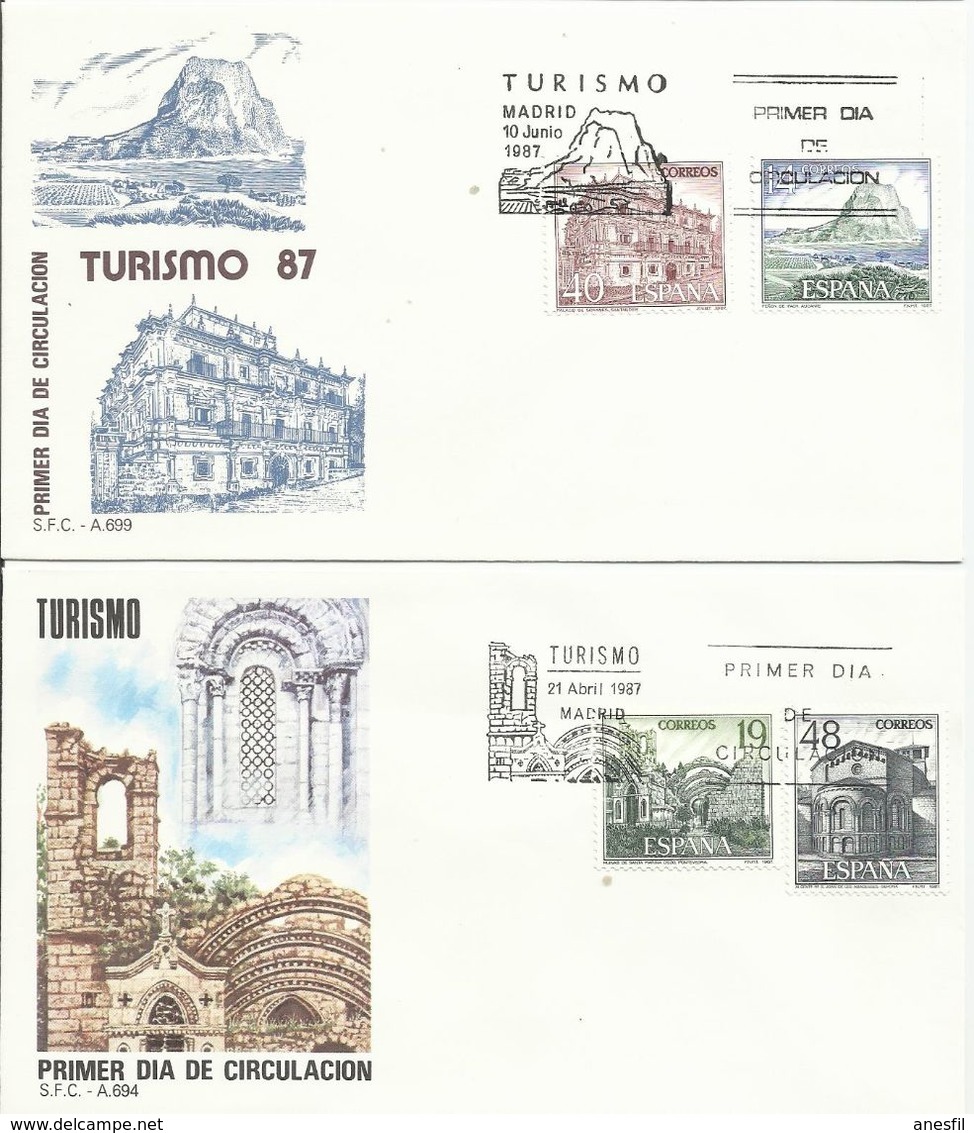 España. 1987. Fiestas Populares Semana Santa De Zamora Y De Sevilla Y Turismo. - FDC