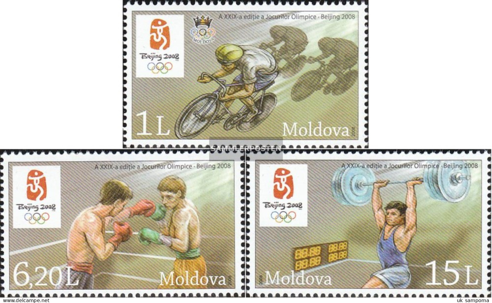 Moldawien 608-610 (complete Issue) Unmounted Mint / Never Hinged 2008 Olympics Summer 2008 - Moldova