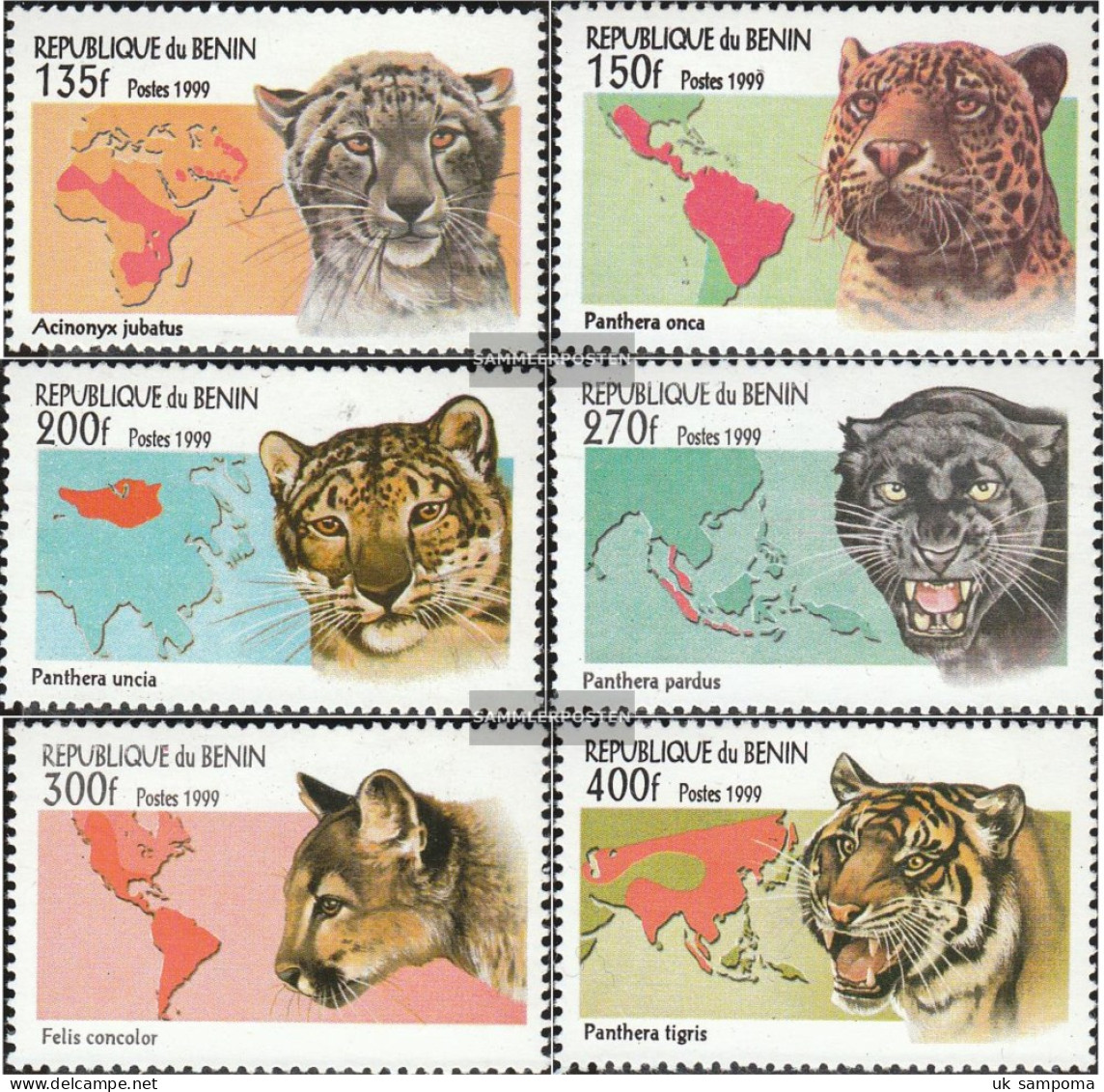 Benin 1192-1197 (complete Issue) Unmounted Mint / Never Hinged 1999 Big Cats - Other & Unclassified