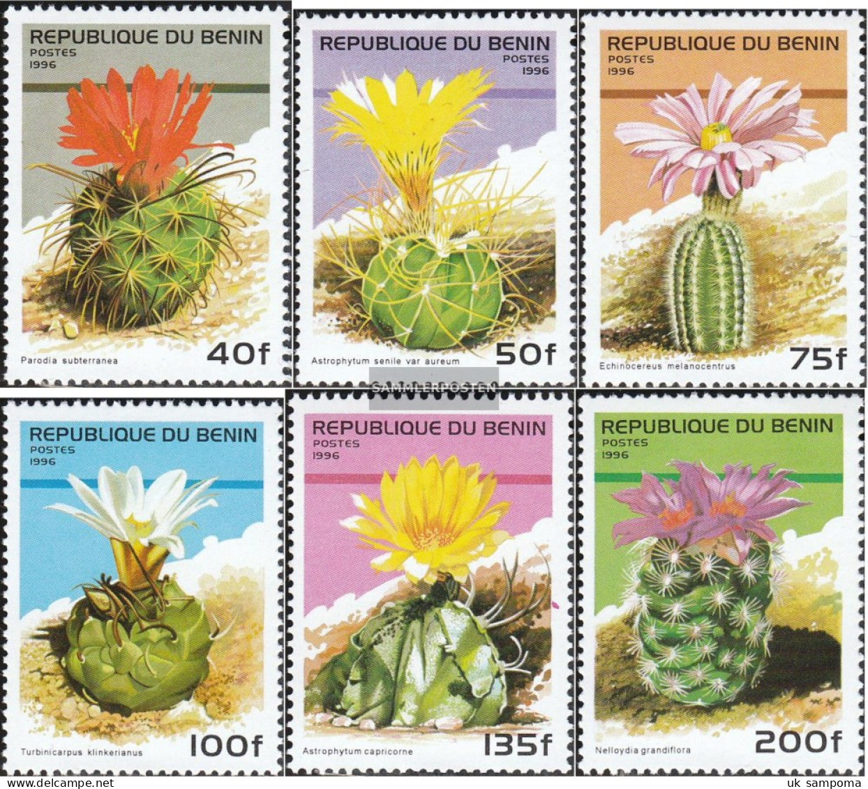 Benin 824-829 (complete Issue) Unmounted Mint / Never Hinged 1996 Cacti - Autres & Non Classés