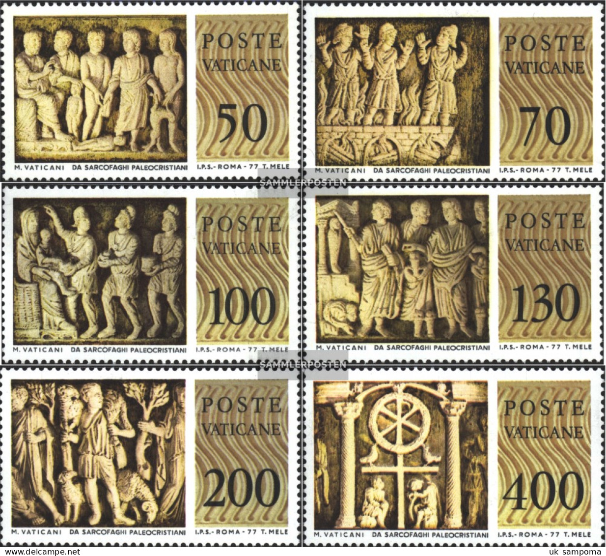 Vatikanstadt 711-716 (complete Issue) Unmounted Mint / Never Hinged 1977 Sarcophagi - Unused Stamps