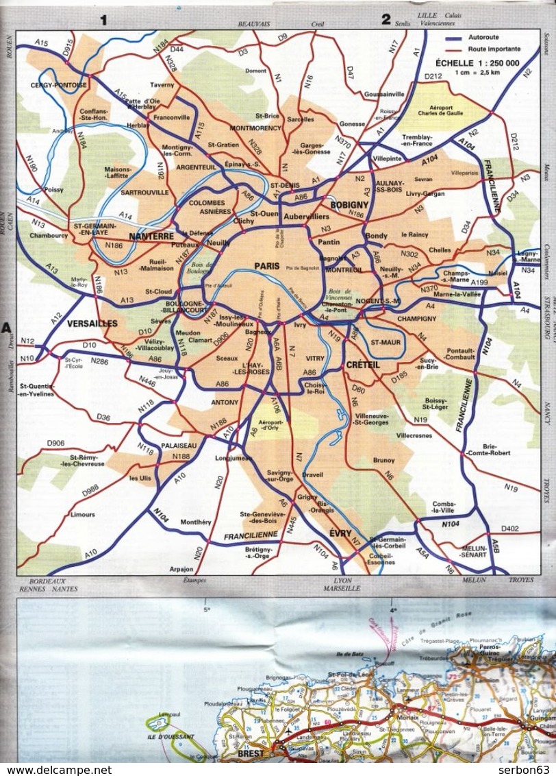 1 CARTE ROUTIERE IGN NEUVE 1996 N° 901 FRANCE ROUTES AUTOROUTES  INSTITUT GEOGRAPHIQUE NATIONAL - NOTRE SITE Serbon63 - Cartes/Atlas