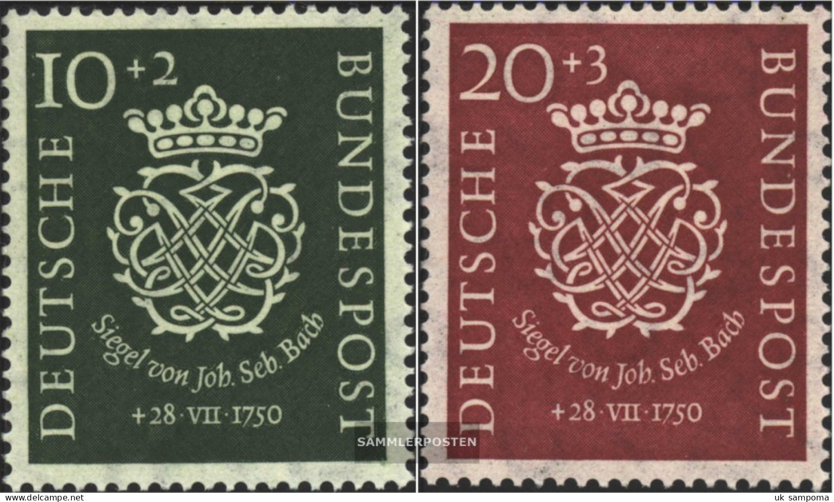 FRD (FR.Germany) 121-122 (complete Issue) Volume 1950 Completeett Unmounted Mint / Never Hinged 1950 Bach Seal - Ungebraucht