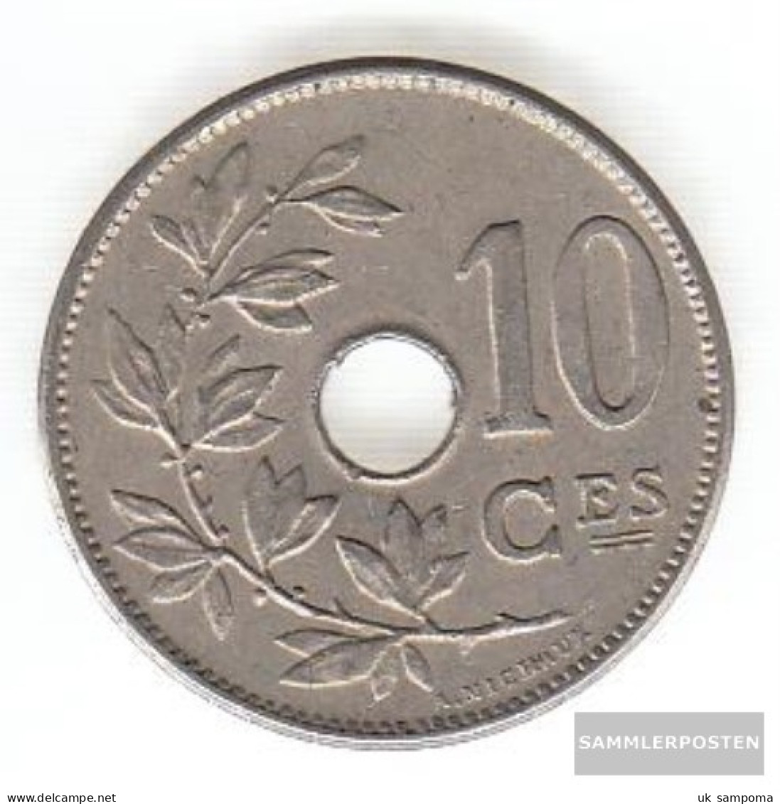 Belgium Km-number. : 52 1904 Very Fine Copper-Nickel Very Fine 1904 10 Centimes Gekröntes Monogram - 10 Cents