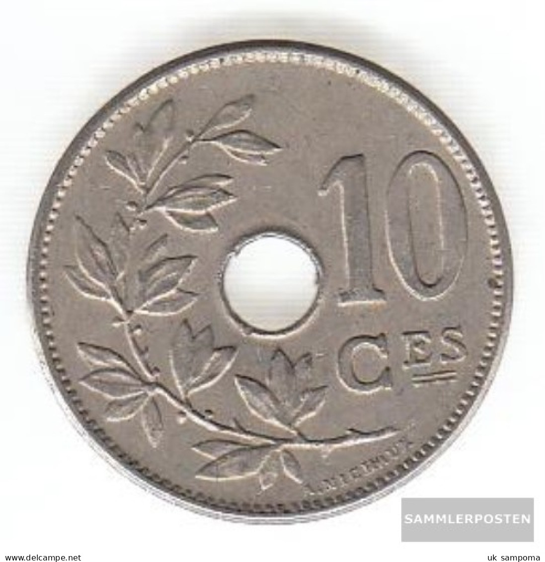 Belgium Km-number. : 52 1905 Very Fine Copper-Nickel Very Fine 1905 10 Centimes Gekröntes Monogram - 10 Cent