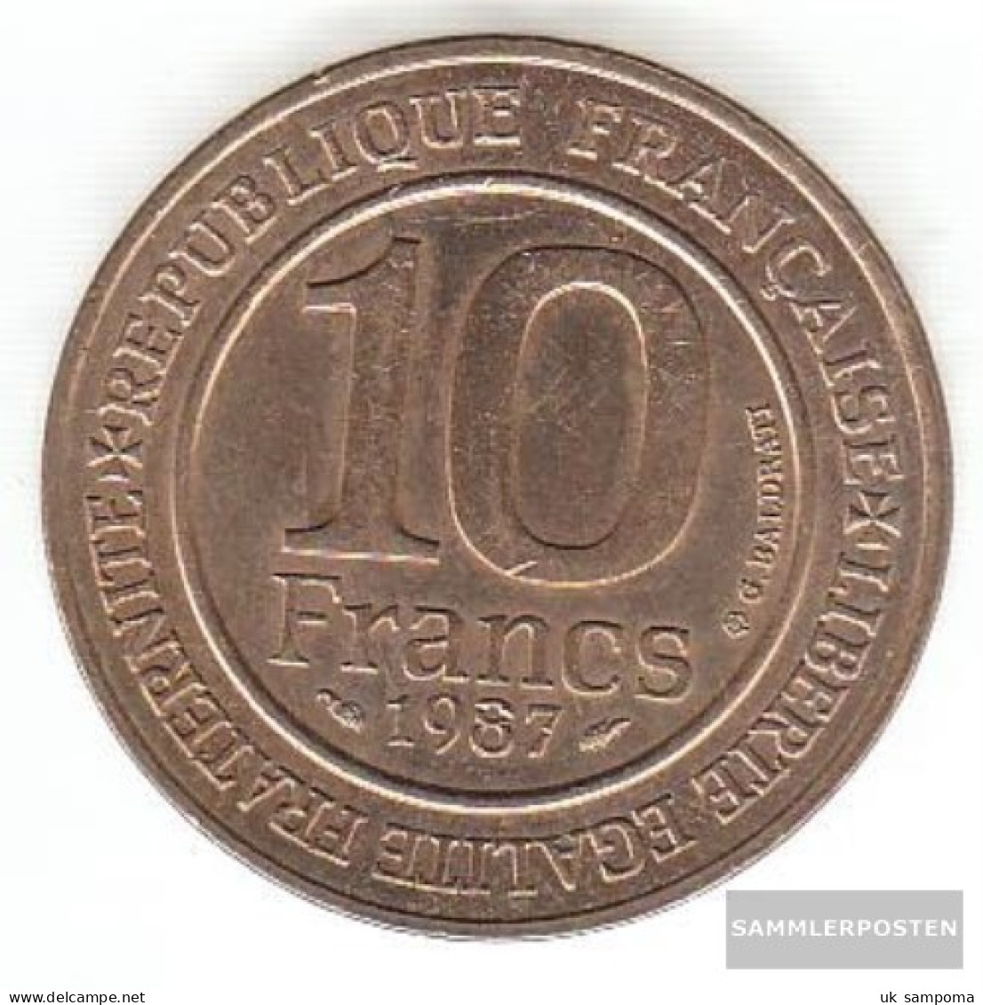 France Km-number. : 961 1987 Extremely Fine Nickel-Bronze Extremely Fine 1987 10 Francs Capet - Other & Unclassified