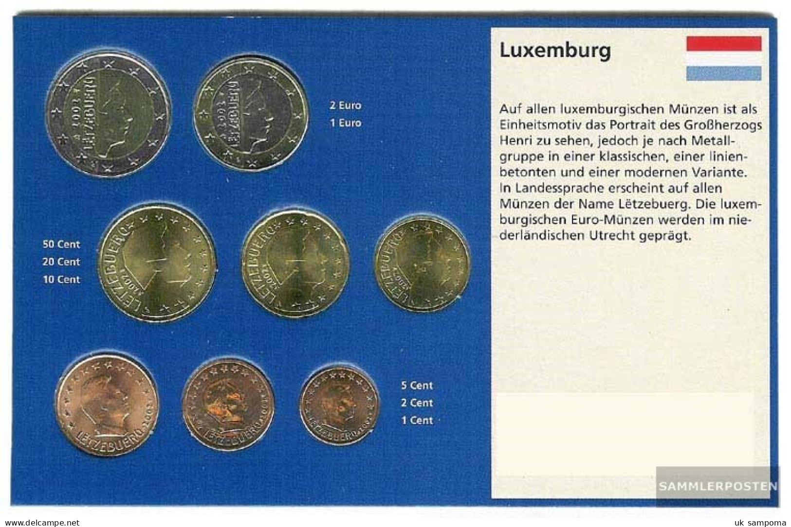 Luxembourg Stgl./unzirkuliert Kursmünzensatz Mixed Vintages Stgl./unzirkuliert Ab 2002 Euro-Komplettausgabe - Luxembourg