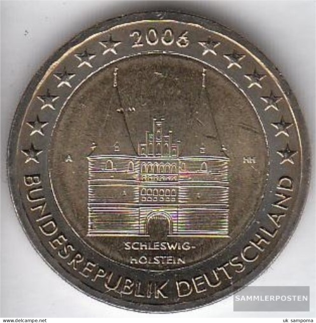 FRD (FR.Germany) Jägernr: 519 2006 A Stgl./unzirkuliert Stgl./unzirkuliert 2006 2 Euro Holstentor Lübeck - Germany