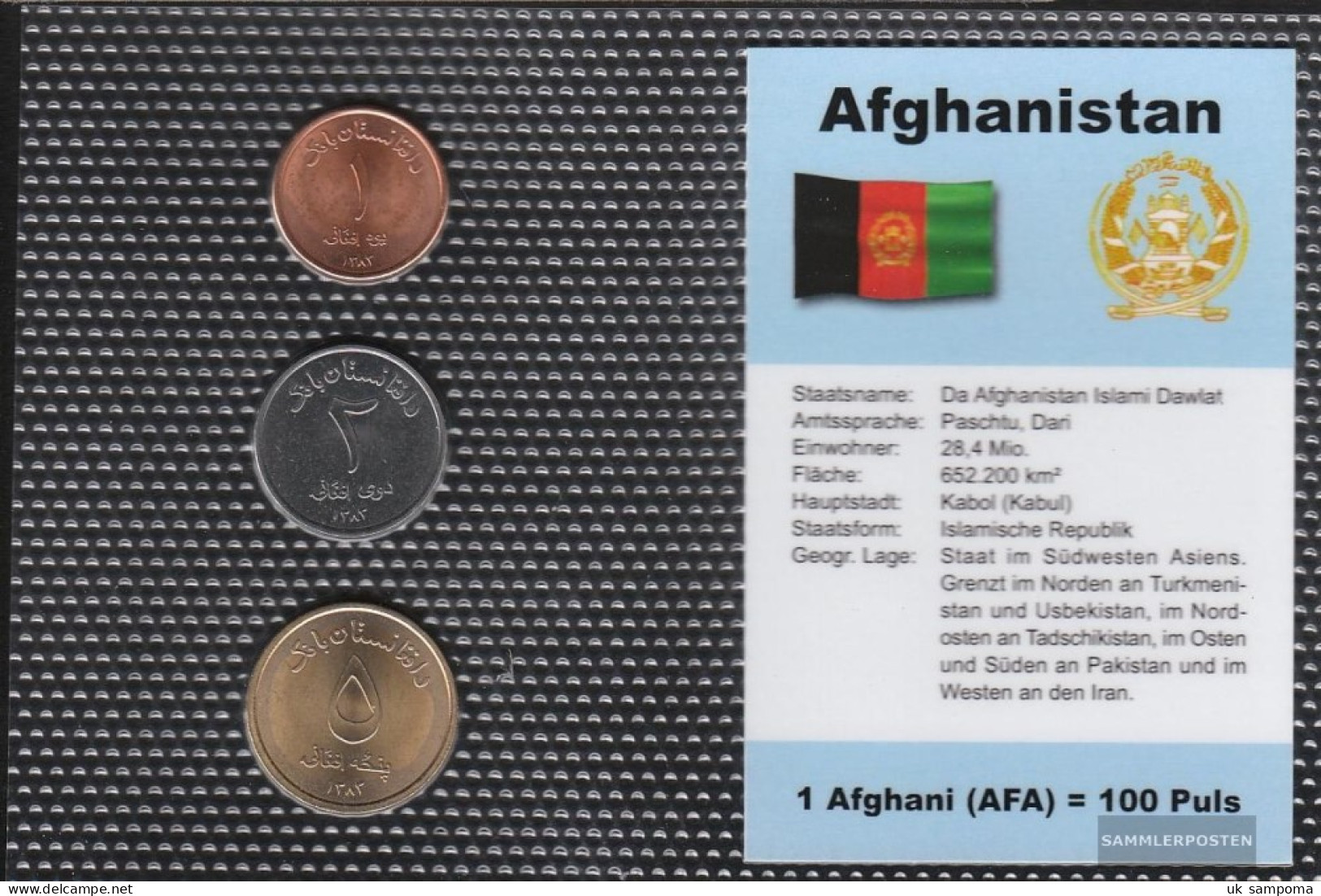 Afghanistan Km-number. : 1044 -1046 Stgl./unzirkuliert Kursmünzen Stgl./unzirkuliert 2004 1 Afghani Until 5 Afghani - Afganistán