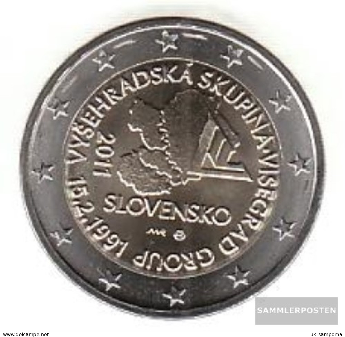 Slovakia 2011 Stgl./unzirkuliert Stgl./unzirkuliert 2011 2 Euro Visegrád-Group - Slowakei