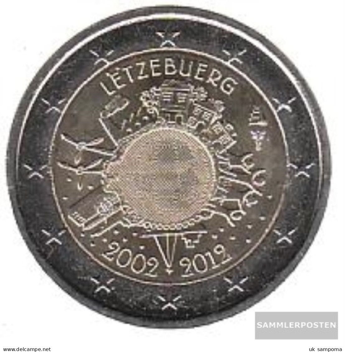 Luxembourg 2012 Stgl./unzirkuliert Stgl./unzirkuliert 2012 2 Euro 10 Years Euro Cash - Luxembourg