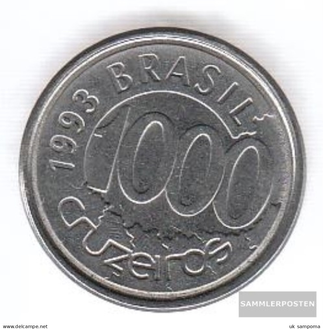 Brazil Km-number. : 626 1993 Extremely Fine Steel Extremely Fine 1993 1000 Cruzeiros Fish - Brazil