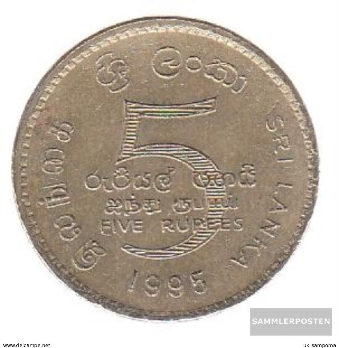 Sri Lanka Km-number. : 156 1995 Extremely Fine Aluminum-Bronze Extremely Fine 1995 5 Rupien UN - Sri Lanka