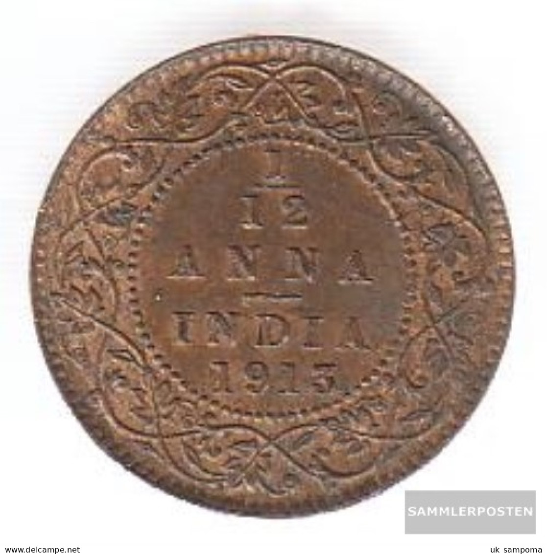 India Km-number. : 509 1933 Very Fine Bronze Very Fine 1933 1/12 Anna George V. - India
