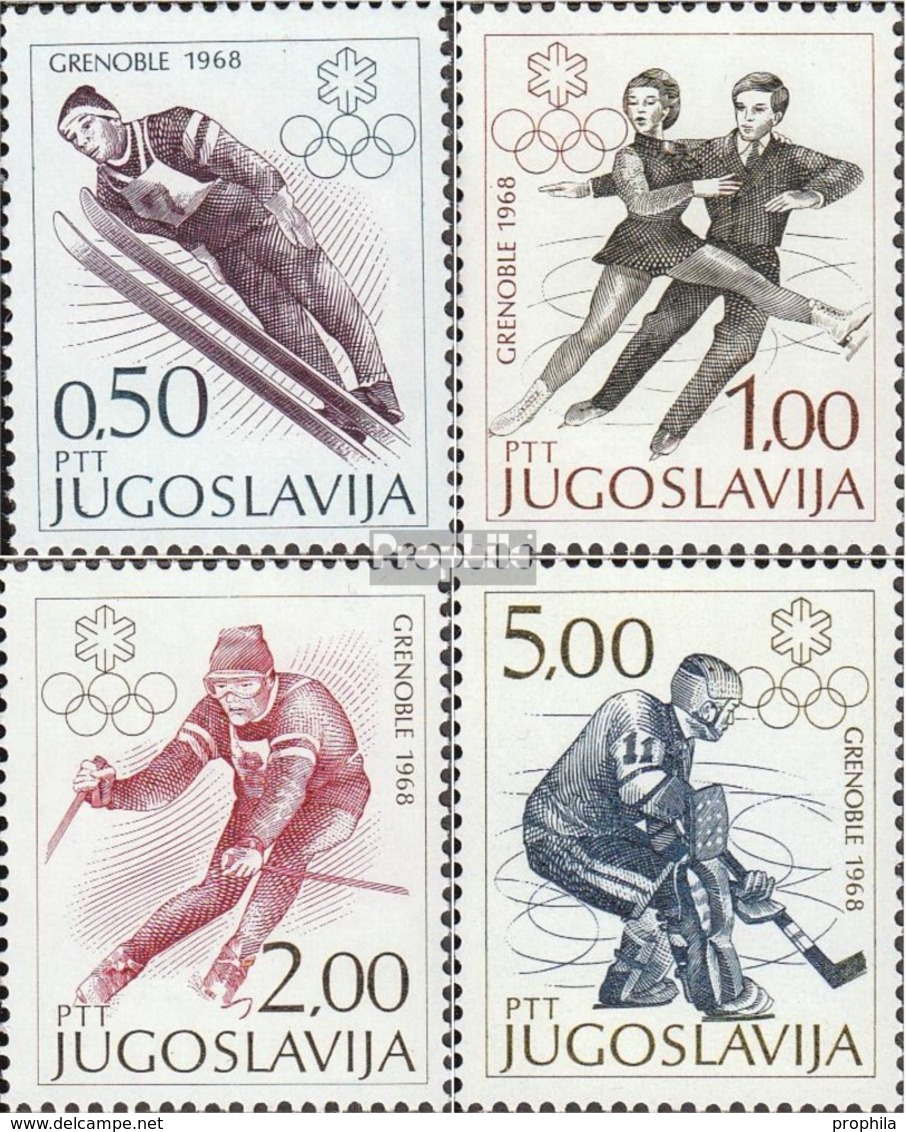 Jugoslawien 1262-1265 (kompl.Ausg.) Postfrisch 1968 Olympische Winterspiele - Ungebraucht