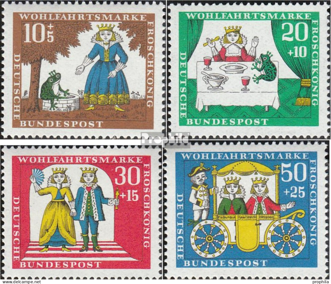 BRD (BR.Deutschland) 523-526 (kompl.Ausgabe) Postfrisch 1966 Grimms Märchen - Froschkönig - Ungebraucht