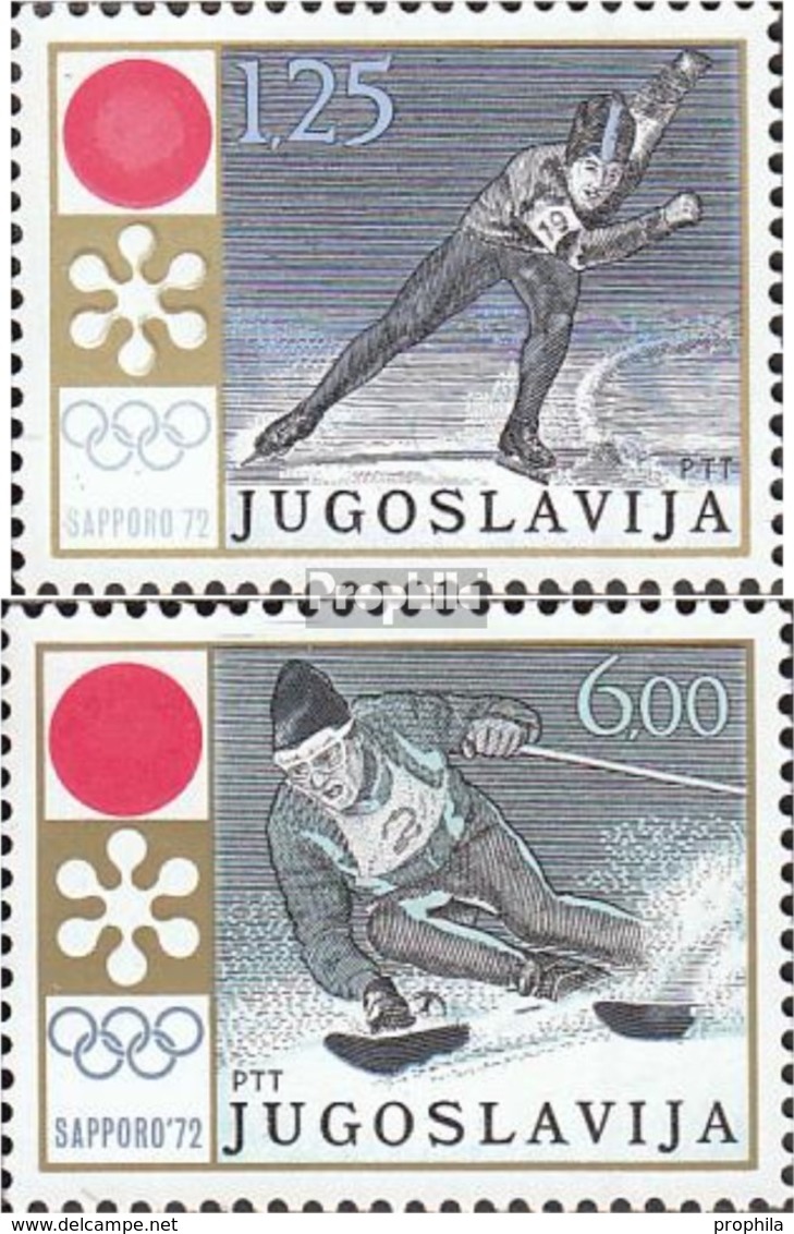 Jugoslawien Mi.-Nr.: 1447-1448 (kompl.Ausg.) Postfrisch 1972 Olympische Winterspiele - Ungebraucht