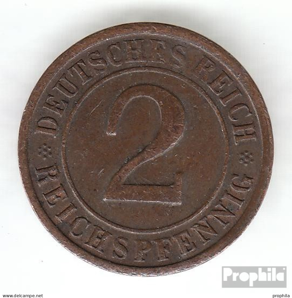 Deutsches Reich Jägernr: 314 1924 A Sehr Schön Bronze Sehr Schön 1924 2 Reichspfennig Ährengarbe - 2 Rentenpfennig & 2 Reichspfennig