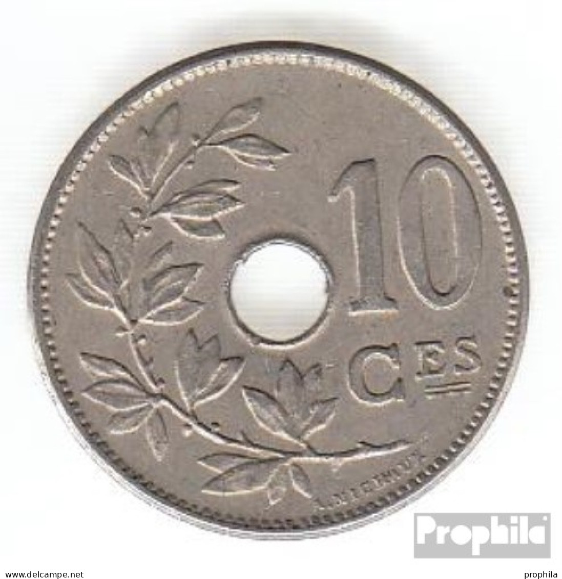 Belgien KM-Nr. : 52 1904 Sehr Schön Kupfer-Nickel Sehr Schön 1904 10 Centimes Gekröntes Monogramm - 10 Cent