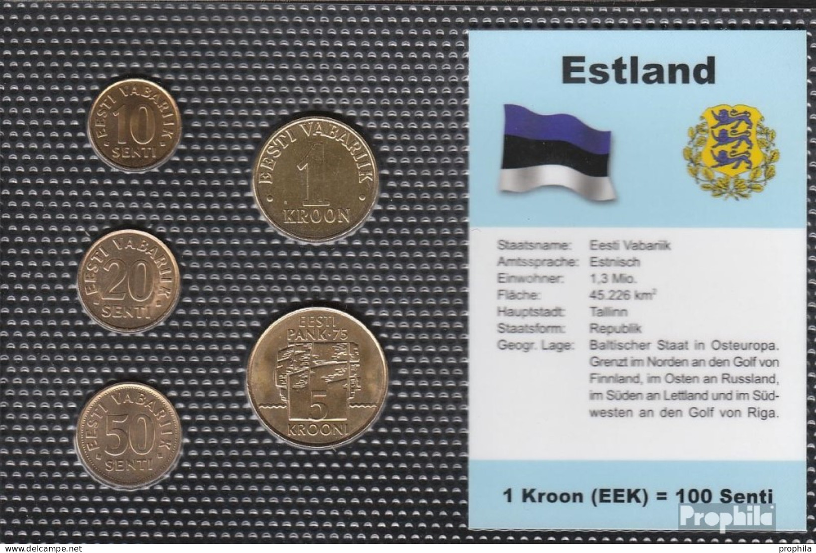 Estland Stgl./unzirkuliert Kursmünzen Stgl./unzirkuliert 1992-2004 10 Senti Bis 5 Krooni - Estonia