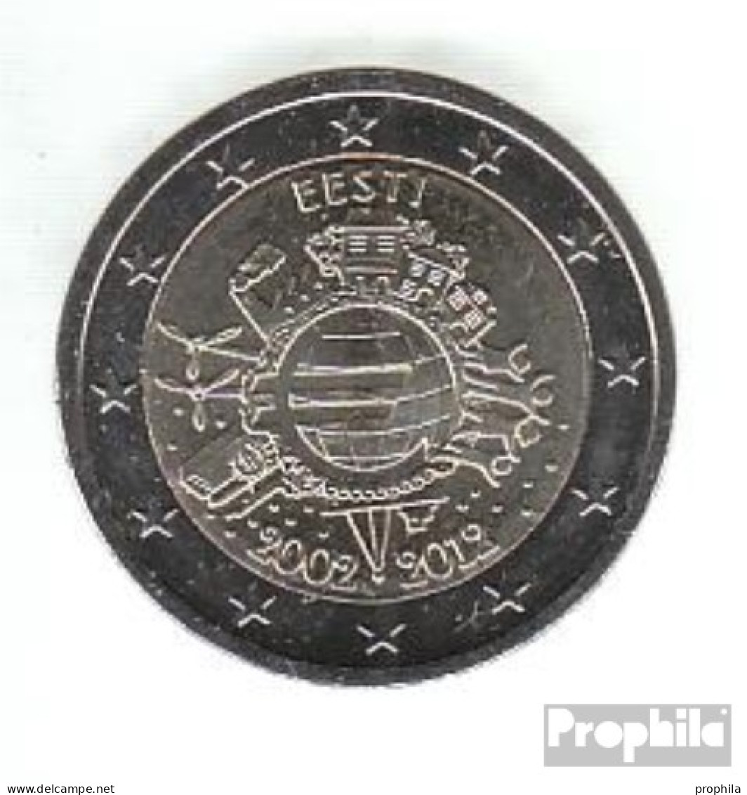 Estland 2012 Stgl./unzirkuliert Stgl./unzirkuliert 2012 2 Euro 10 Jahre EURO Bargeld - Estonie