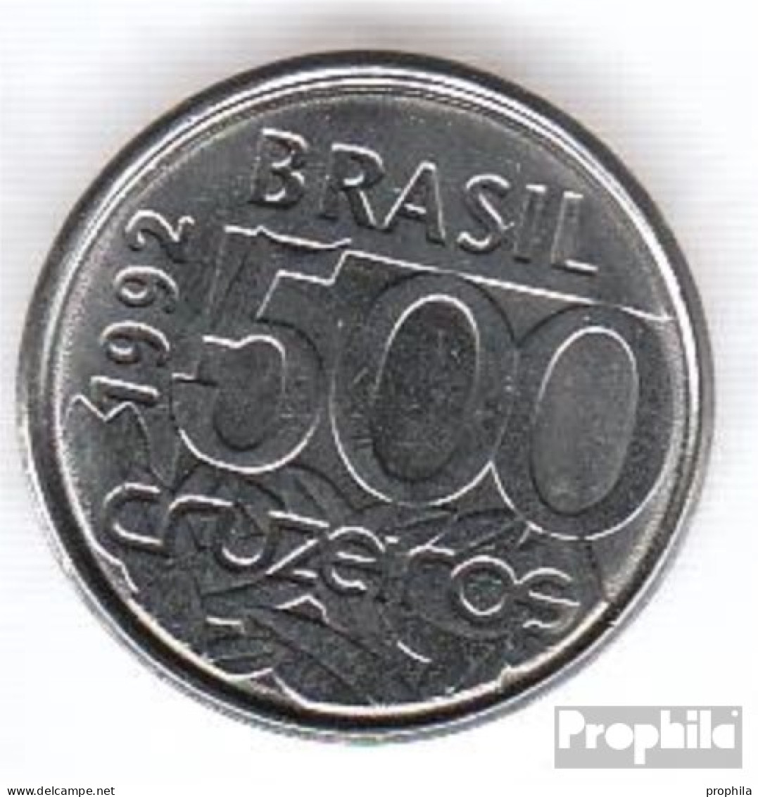 Brasilien KM-Nr. : 624 1992 Vorzüglich Stahl Vorzüglich 1992 500 Cruzeiros Schildkröte - Brasilien