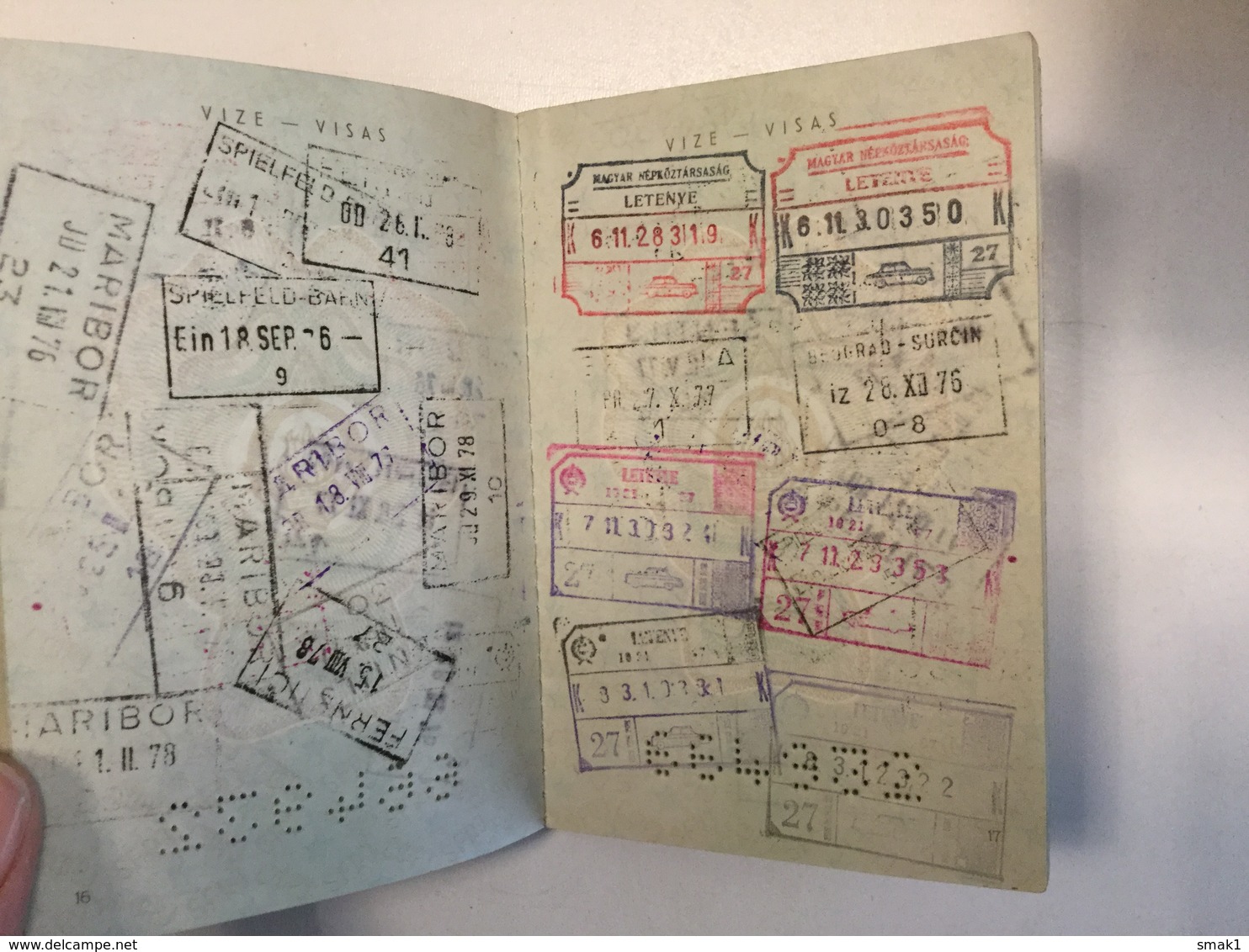 PASSPORT   REISEPASS  PASSAPORTO   YUGOSLAVIA  1975. Visa To: AUSTRALIA , HUNGARY , UK ............. - Historische Dokumente