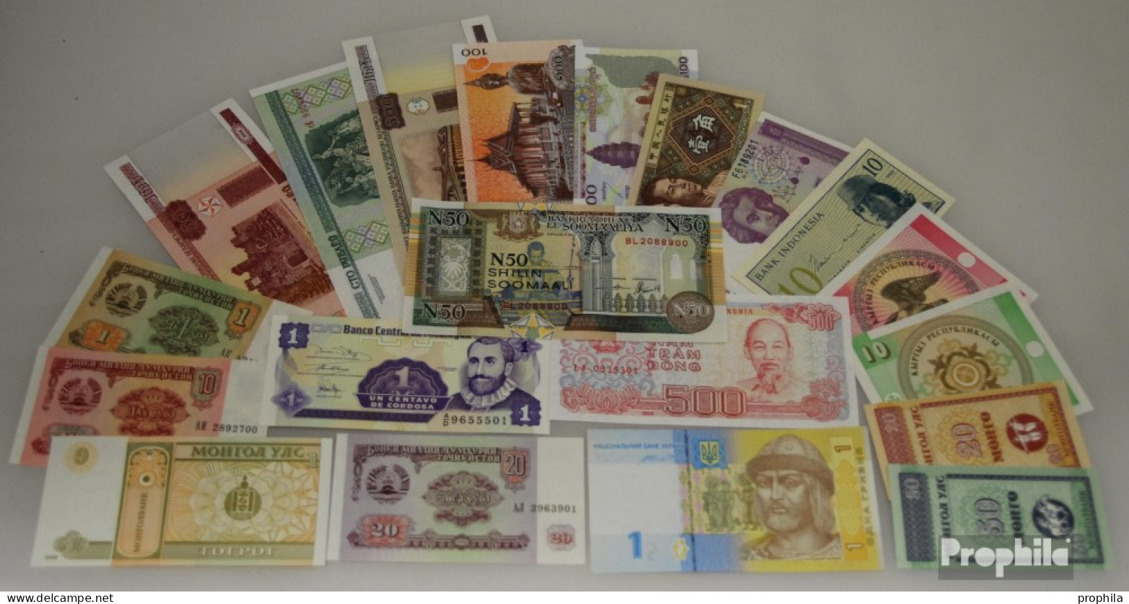 Alle Welt 20 Verschiedene Bankfrische Banknoten Bankfrisch - Andere & Zonder Classificatie