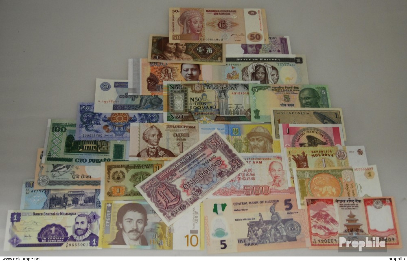 Alle Welt 25 Verschiedene Banknoten  Aus 25 Verschiedenen Ländern - Autres & Non Classés