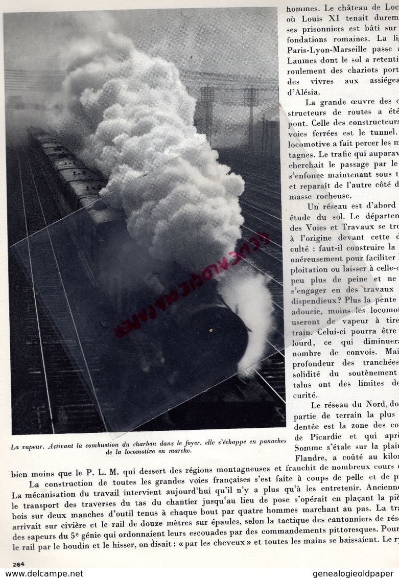 CHEMIN DE FER- RARE REVUE LA FRANCE TRAVAILLE -LE RAIL-PIERRE HAMP-BARENTIN ROUEN-PARIS-EIFFEL-GARE NOYON-LONGUEAU-LENS - Ferrocarril & Tranvías