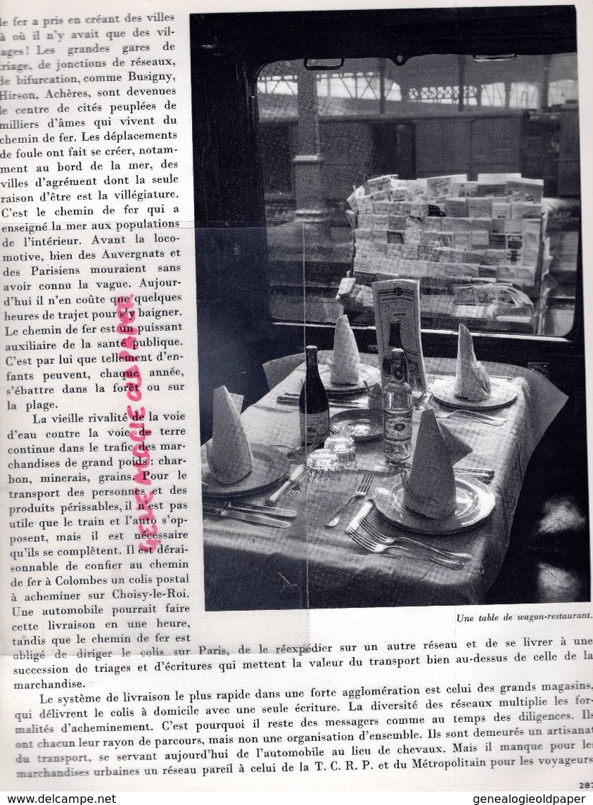 CHEMIN DE FER- RARE REVUE LA FRANCE TRAVAILLE -LE RAIL-PIERRE HAMP-BARENTIN ROUEN-PARIS-EIFFEL-GARE NOYON-LONGUEAU-LENS