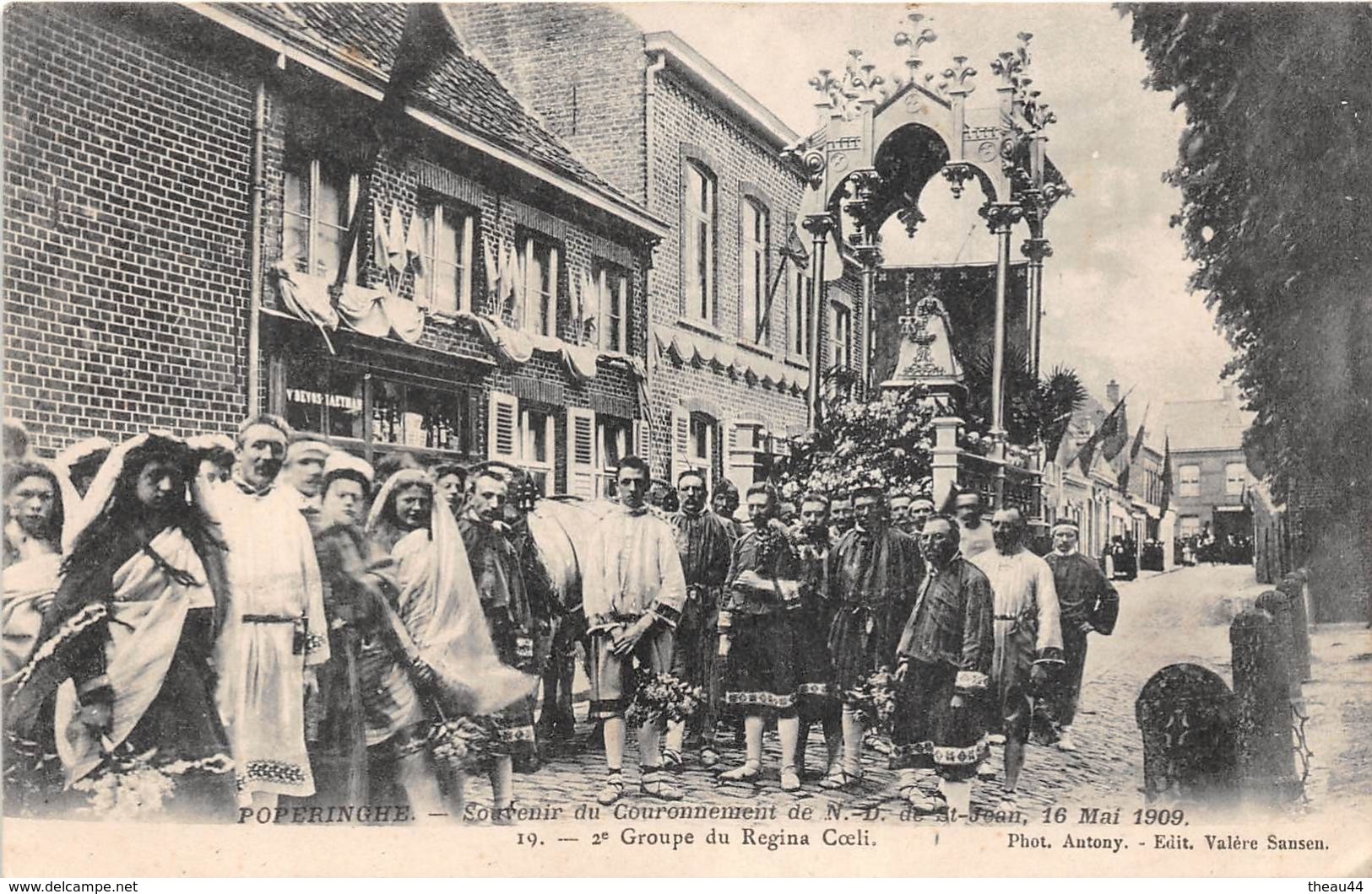 BELGIQUE - POPERINGHE -  Souvenir Du Couronnement De Notre-Dame De Saint-Jean En Mai 1909 - Groupe Du Regina Coeli - Poperinge