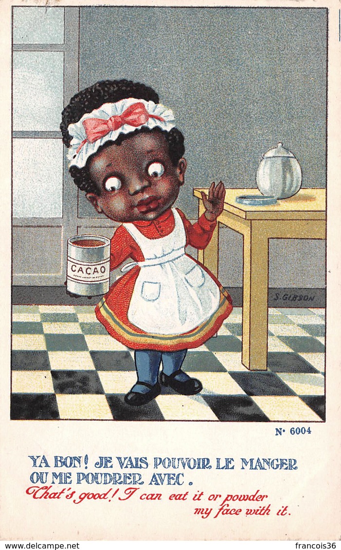 Illustration Humoristique Comic Comique - Cacao Poudre Petite Fille Small Girl Powder Cocoa - S. Gibson - Otros & Sin Clasificación