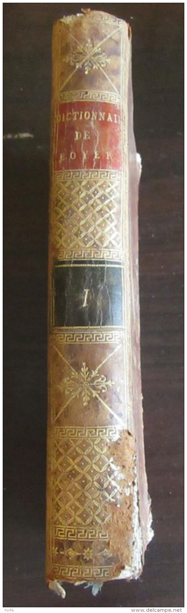 Dicitonnaire De Boyer François / Anglois (Français / Anglais) Tome 1 - 1797 (An V) - 17ème édition - 1701-1800