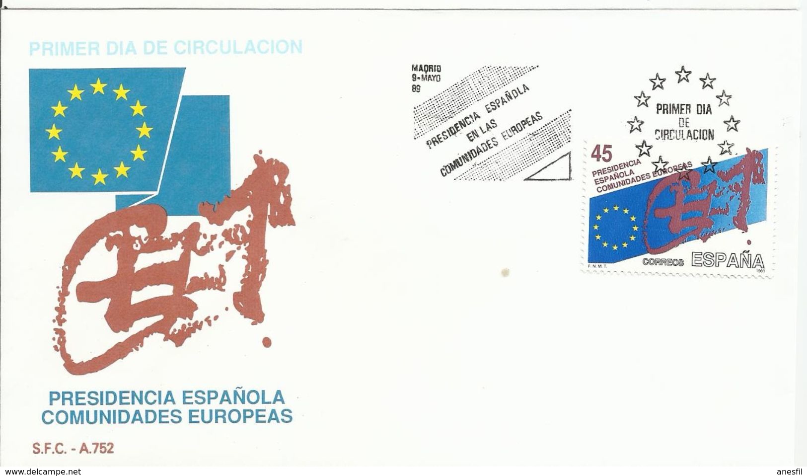 España. 1989. Europa. Juegos Infantiles Y Presidencia Española De Las Comunidades Europeas. - FDC