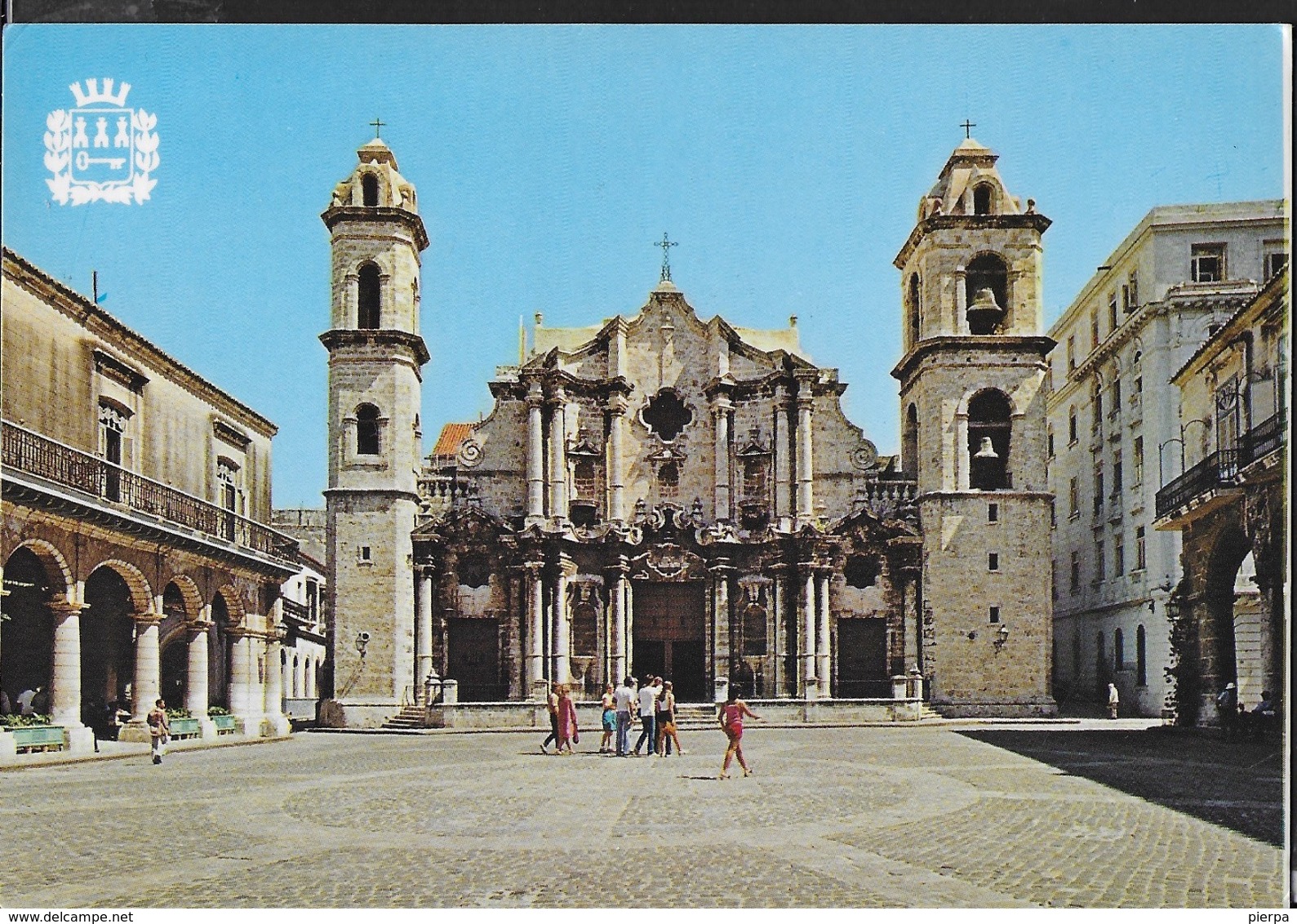 CUBA - HAVANA - PLAZA DE LA CATEDRAL - VIAGGIATA FRANCOBOLLO ASPORTATO - Altri & Non Classificati